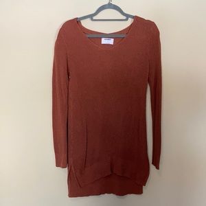 Old Navy Rust Colored Long Sweater Sz S
